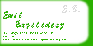 emil bazilidesz business card